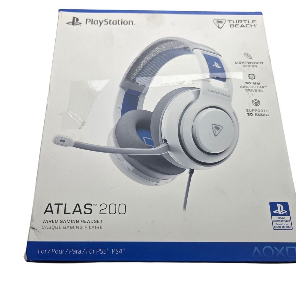 Turtle Beach Atlas 200 Wired Gaming Headset White PlayStation 5 PS5 PS4 Tested